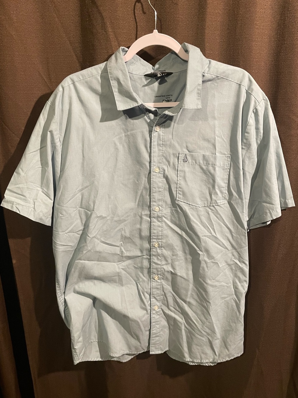 Light Blue Short-Sleeve Button-Up Shirt - Volcom